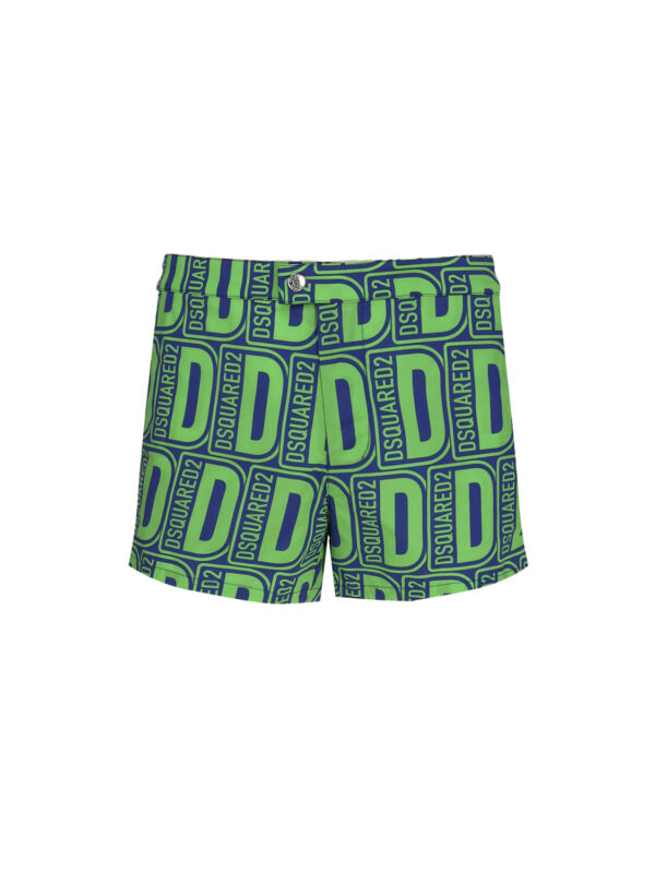 Boxer da mare con stampa all-over