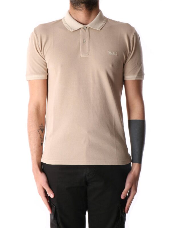 WOOLRICH Polo Maniche Corte Uomo Sabbia340848