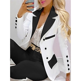 Women's Suits Spring Fall Office Work Daily Wear Regular Coat Thermal Warm Windproof Breathable Regular Fit Stylish Contemporary Modern Style Jacket Long Sleev9521548