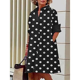 Women's Shirt Dress Casual Dress Shift Dress Outdoor Daily Vacation Midi Dress Fashion Modern Polyester Button Pocket Shirt Collar Summer Spring Fall 3/4 Lengt9598749