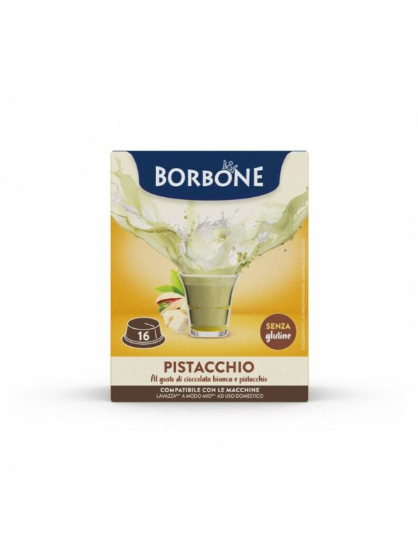 16 capsule borbone compatibili lavazza®* a modo mio®* - pistacchio - cioccolata bianca e pistacchio356