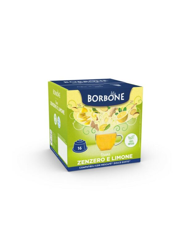 16 capsule borbone compatibili nescafè®* dolce gusto®* - tisana zenzero e limone342