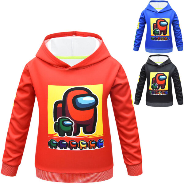 7-14 anni Unisex Autunno cotone Regolare Maglione Cappello inamovibile Micro elastico Moderare cartone animato Foto di cartone animato Cartoon 3D Ind21652339