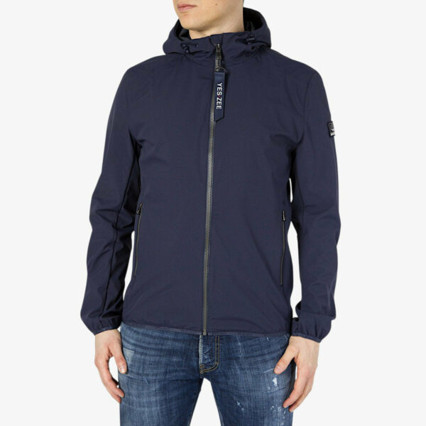 Yes Zee Giacca Soft Shell Full Zip Con Cappuccio Blu Uomo43024697196697