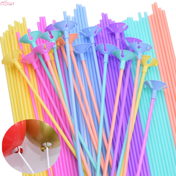 10/20/30/50pcs 30 centimetri Palloncino In Lattice Bastone Multicolore di Plastica Macaron Tazze Supporto Palloncino per la Cerimonia Nuziale di Comp37372111