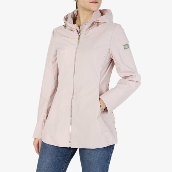 Yes Zee Giacca Full Zip Soft Shell Con Cappuccio Logo All-over Rosa Woman43019798282393