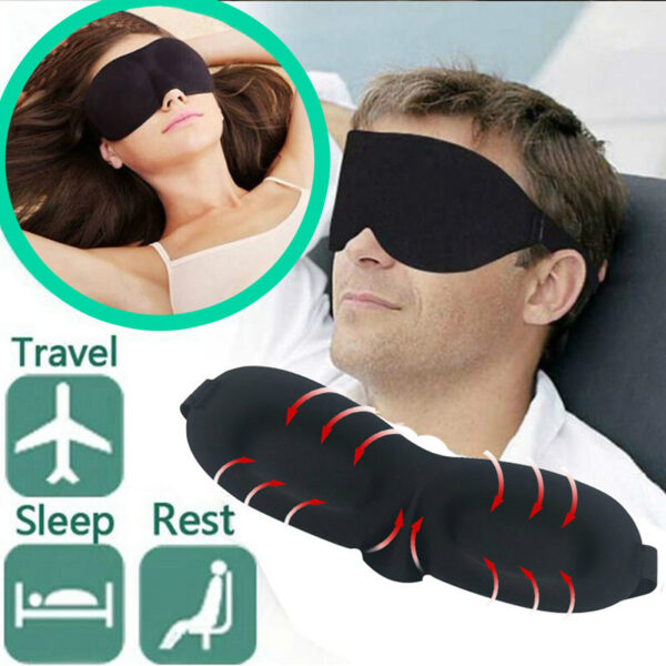 3D Sleep Mask Natural Sleeping Eye Mask Eyeshade Cover Ombra Eye Patch Donna Uomo Soft Portable Blindfold Travel Eyepatch 1Pcs37733861