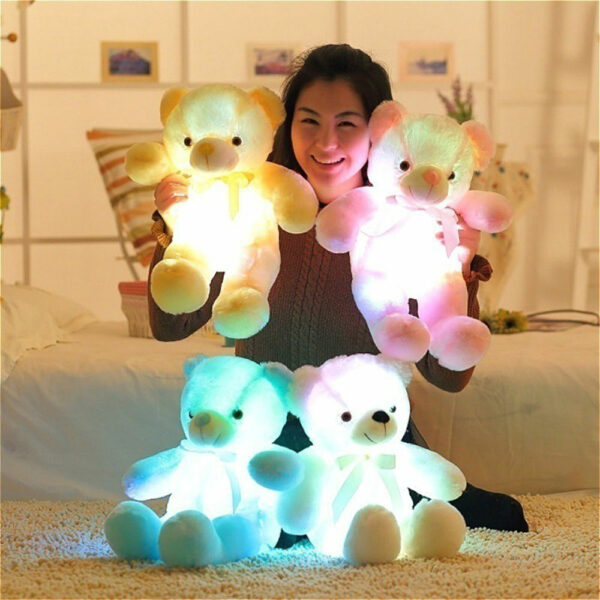 4-6Y felpa Genere universale Bambini Cotone PP Bambola Cuscino orso Luminoso Giocattoli a LED giocattoli per bambini9820573