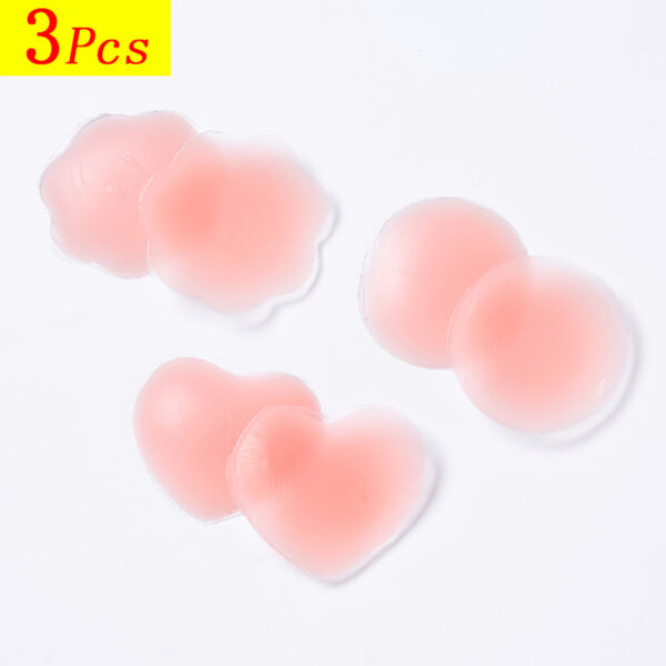 3 pezzi copricapezzoli femminili copricapezzoli riutilizzabili adesivi per seno in silicone con nastro seno38120421