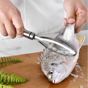 1 Pz/pelle di pesce Spazzola Raschiare Pesca Bilancia Pennello Grattugie Veloce Rimuovere Pesce Coltello Per La Pulizia Peeler Scaler Raschietto Gadg34293172