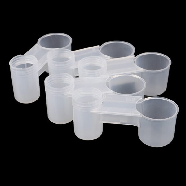 5Pcs Mangiatoia per uccelli in plastica Trasparente Bottiglia per abbeveratoio Tazza Strumenti per l'alimentazione degli animali domestici per ori pe28937524