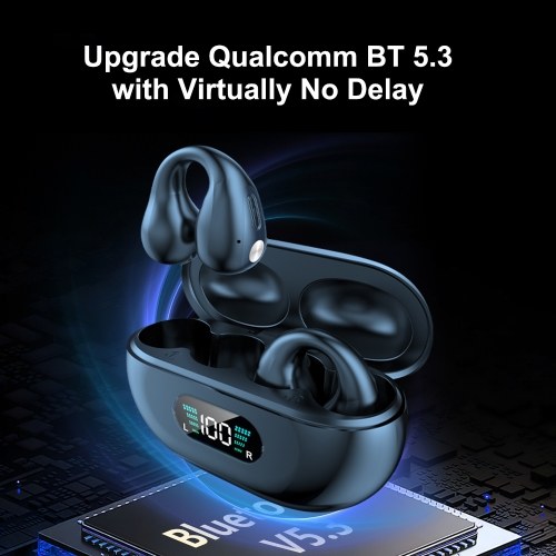 YYK-Q80 Auricolari wireless Cuffie con ganci per le orecchie Auricolare con clip da 350 mAh integrato Auricolare BT5.3 con stereo HiFi772cf81a1d2bab3e0e3a10a4a519df312c4edd2c