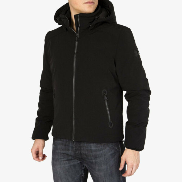 Yes Zee Piumino Soft Shell Full Zip Con Cappuccio Nero Uomo42690092040345