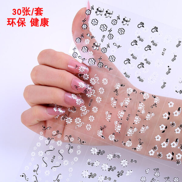 30pcs Fiore in rilievo 5D Nail Stier Nail Art Jewelry 3D Finger Stier Hyuna Nail Decal Nail Art Stier35643182