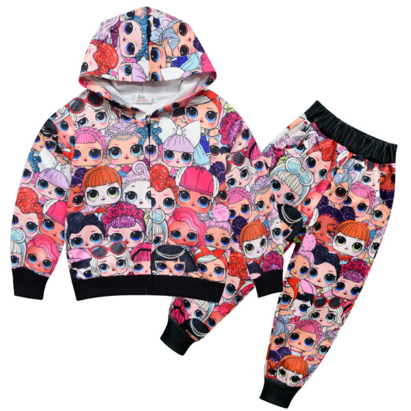 4-6Y Genere universale inverno cotone Regolare 2 Pcs cartone animato Cappello inamovibile Manica lunga LOL Surprise doll Impostato primavera Autunno8523705