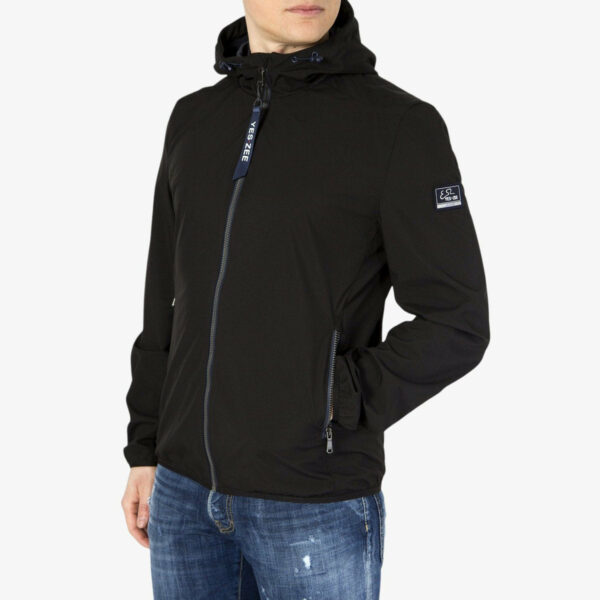 Yes Zee Giacca Soft Shell Full Zip Con Cappuccio Nero Uomo43024697360537