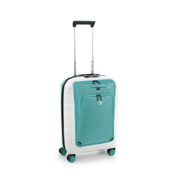 Roncato Trolley Cabina 55 X 40 X 20 Cm Con Tasca Estraibile Porta Pc 15.6" E Tablet 11" Bianco/smeraldo113219