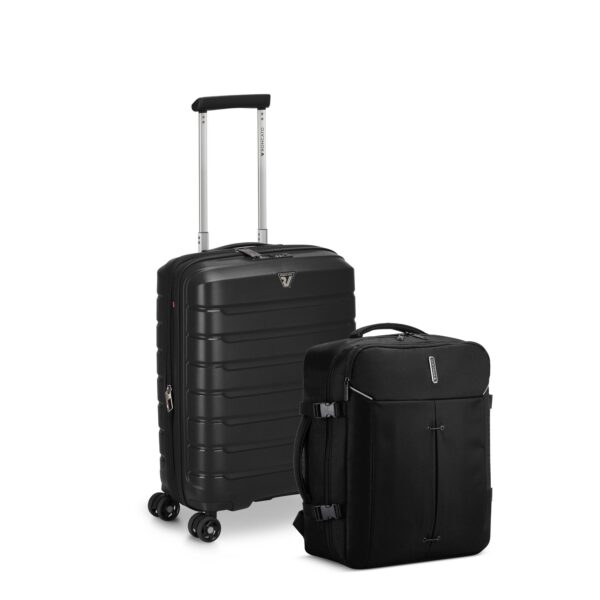 Roncato Trolley Cabina Espandibile 55 Cm - <b>ironik 2.0</b> Zaino Cabina Easyjet Nero113718