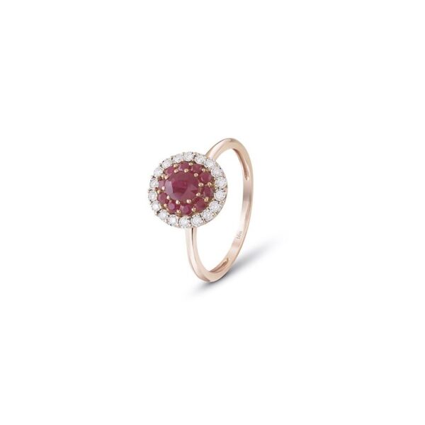 Anello In Oro Rosa Con Diamante/Rubino - Bl Prestige - Bliss472844