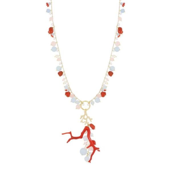 Collana Corallo Rosso Con Ramo - Azzurra - Nivy463275