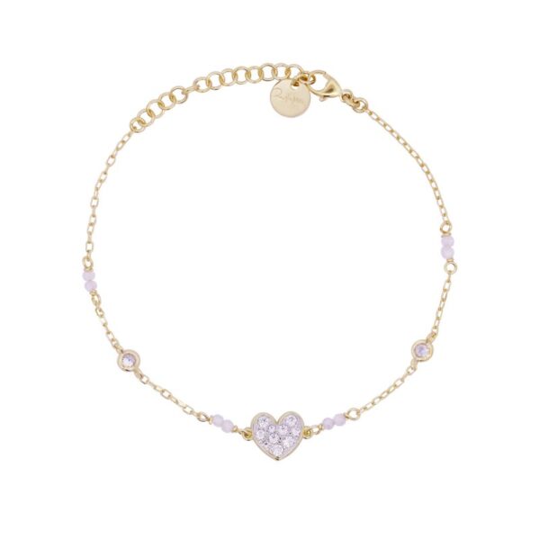 Bracciale Catena Castoni Cuore Small Pavè - Stardust Ten494268