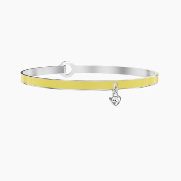 Bracciale Rigido Con Smalto Giallo E Zircone - Kidult505279