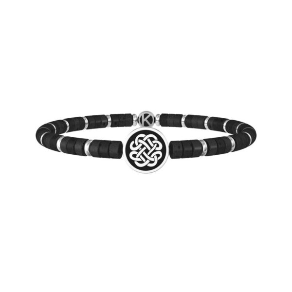 Bracciale Pietra Lavica E Acciaio 316L - Kidult419133