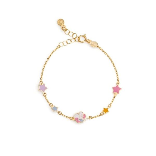 Bracciale Toys In Oro Giallo Con Unicorno E Stelline - Le Bebe'503781