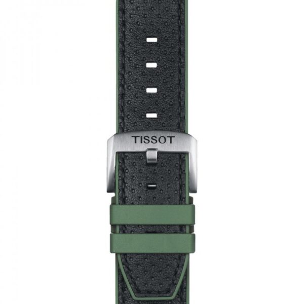 Cinturino Tissot ufficiale verde in pelle e gomma ansa 22 mm471638