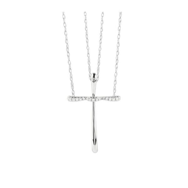 Collana In Oro Bianco Con Diamante - Bl Le Croci - Bliss212190