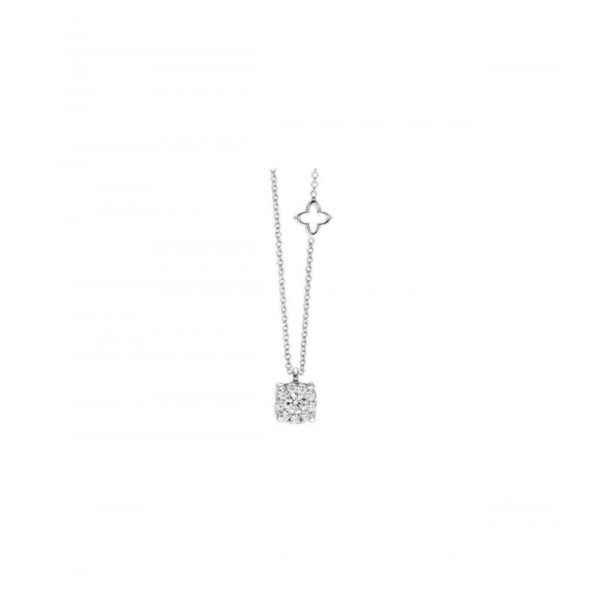 Collana Donna Re Carlo Collezione Nodo D'Amore Oro Bianco 18 Kt Diamanti 0,06 Ct F Vs P04Px988/006321577