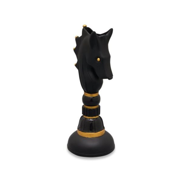 Vaso Decorativo Horse Black In Resina Dipinta A Mano - Henriette411125