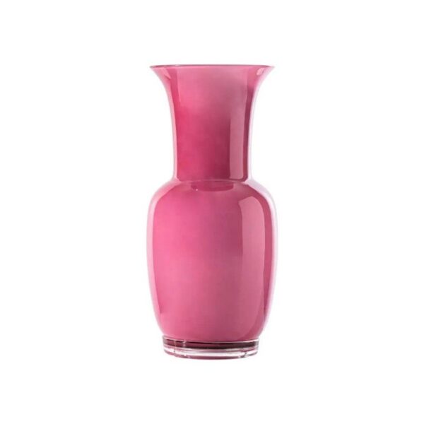 Vaso Opalino magenta e lattimo base cristallo medio Ø17xH36cm496350