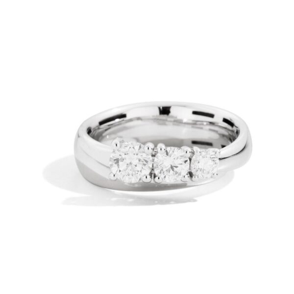 Anello In Oro Bianco Con Diamante - Bl Caresse - Bliss512472