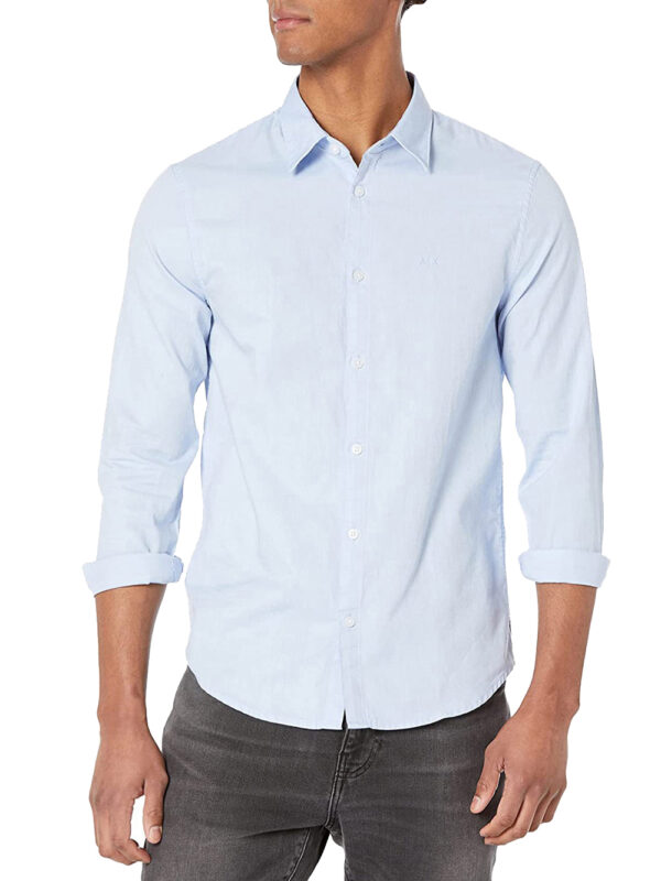 camicia classica armani exchange da uomo - celeste8292650