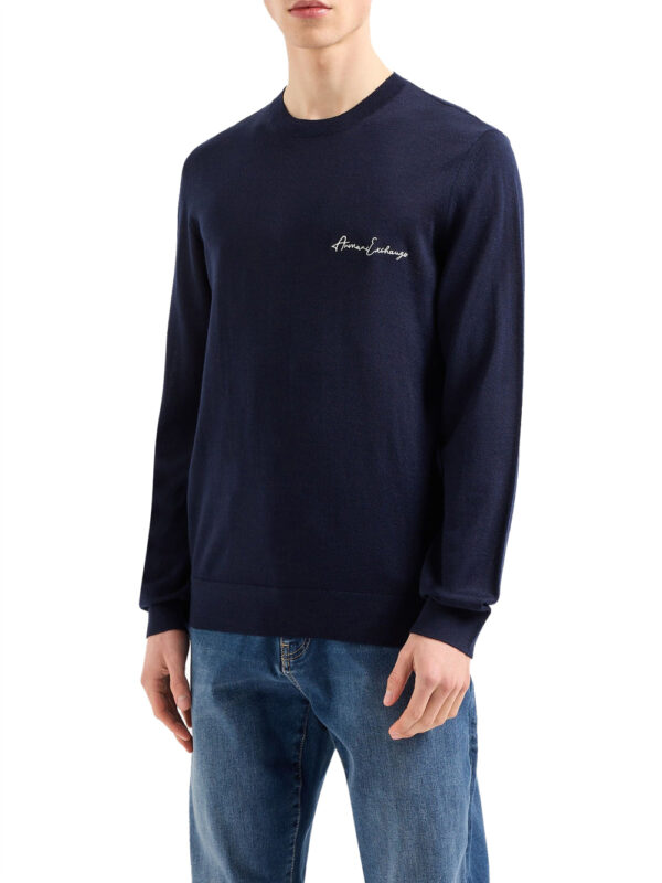 pullover armani exchange da uomo - blu8441490