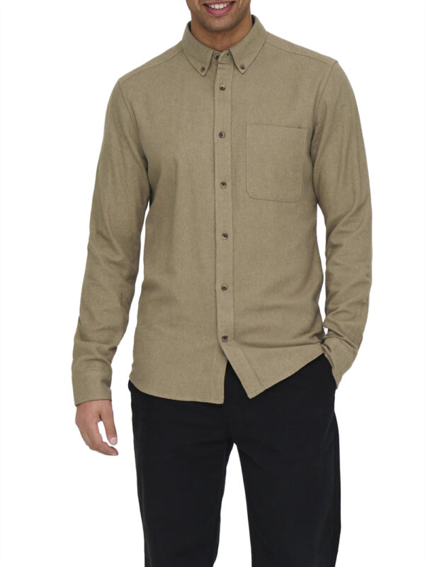 camicia only e sons da uomo - beige7516321