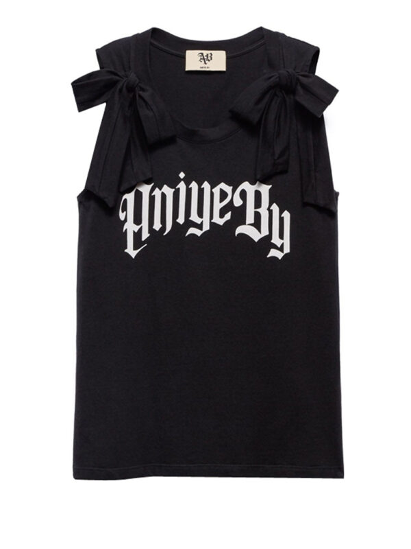 t-shirt aniye by ribbon top gin da donna - nero5231219