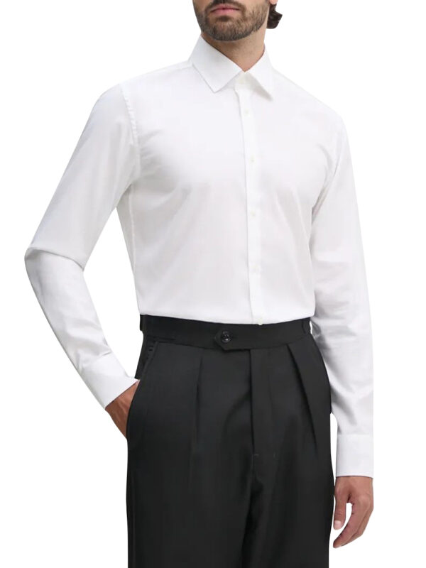 camicia classica hugo boss hank da uomo - bianco3758709